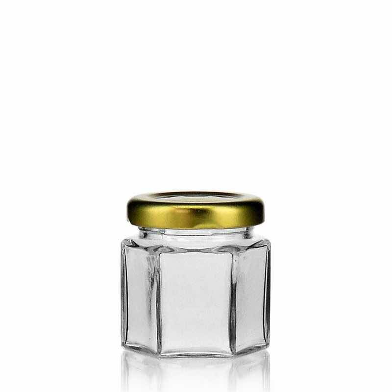 In stock 1 oz,5ml,10ml,15ml,20ml glass clear nest honey jar with metal lid