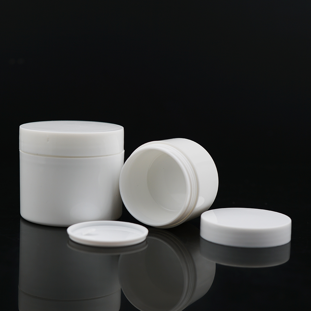 In stock 100g 150g 200g 250g white PP cosmetic double wall cream jar
