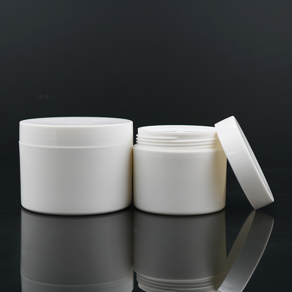 In stock 100g 150g 200g 250g white PP cosmetic double wall cream jar