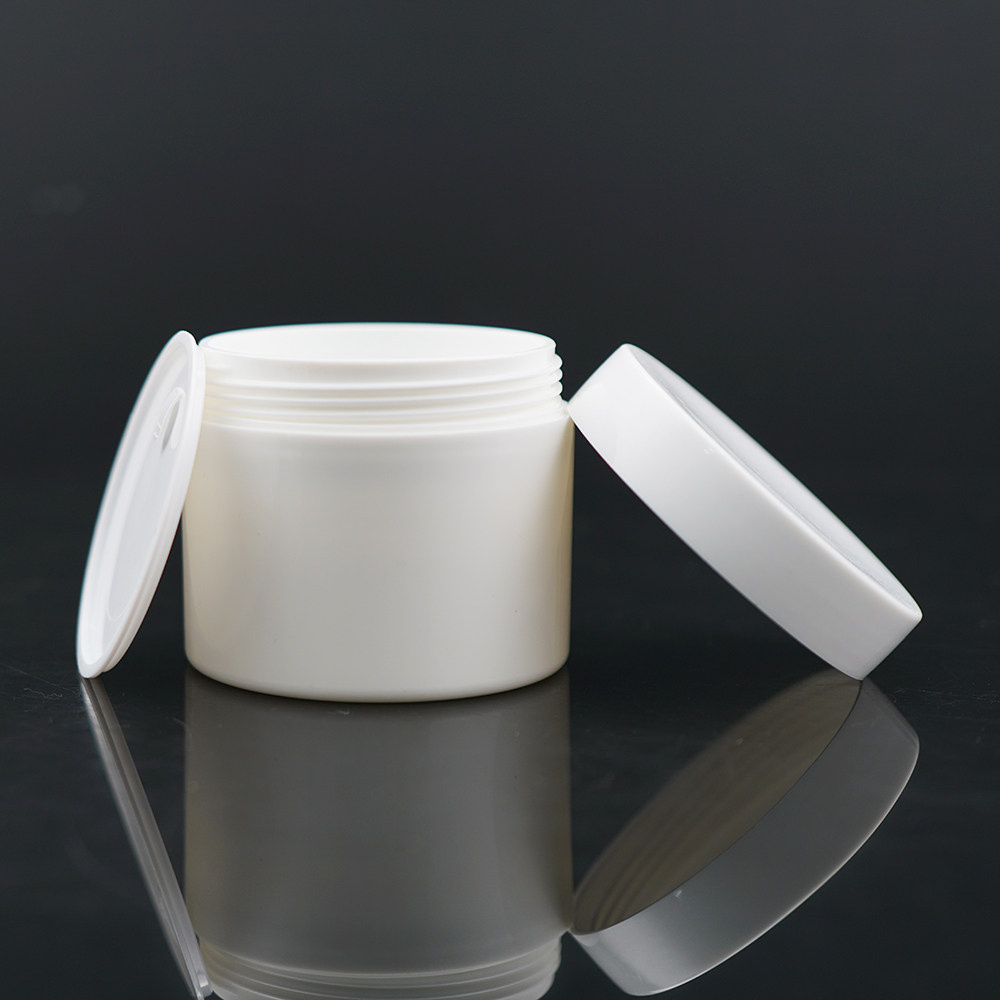 In stock 100g 150g 200g 250g white PP cosmetic double wall cream jar