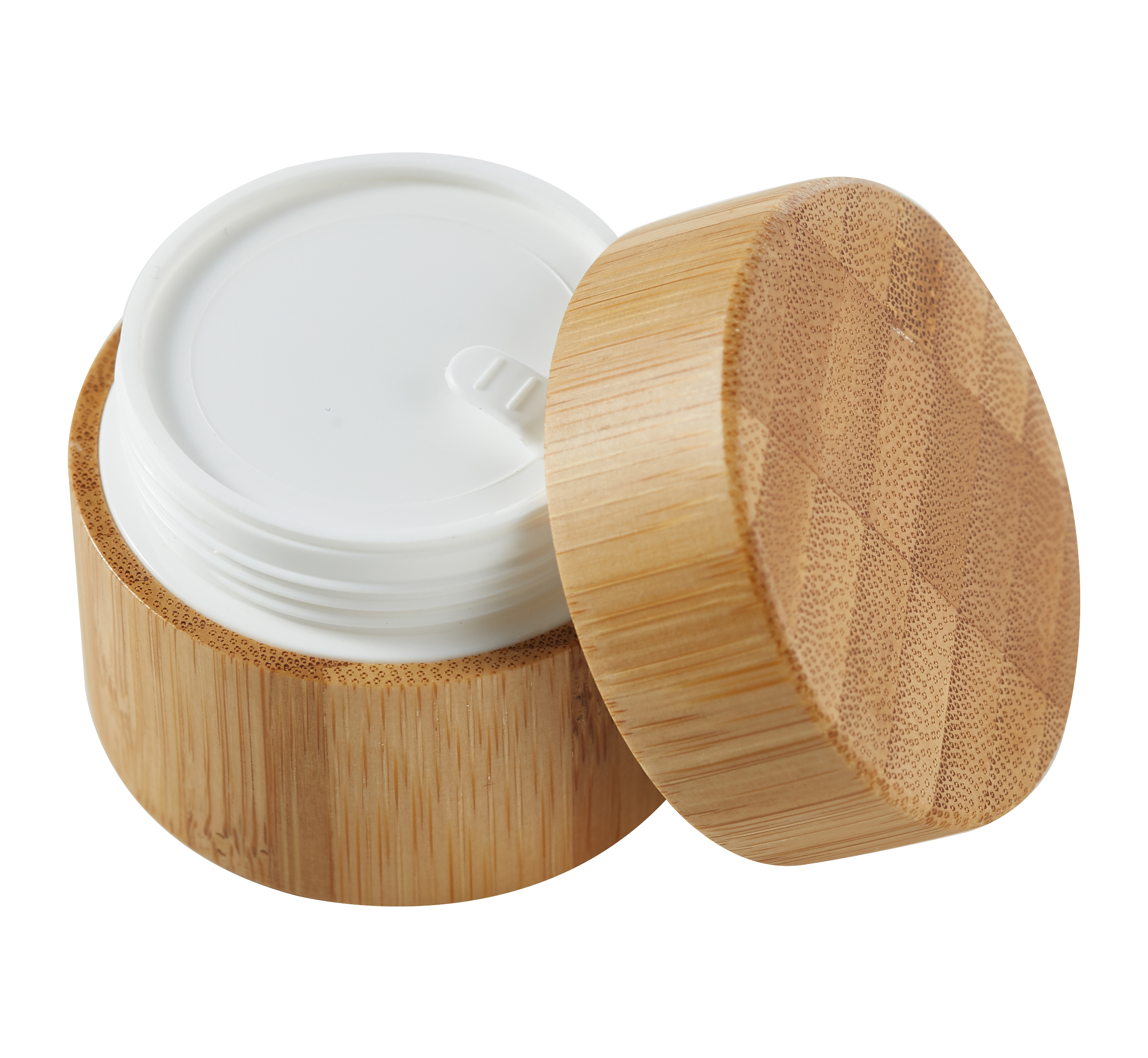 In stock 100g eco-friendly inner PP cream bamboo cosmetic jar