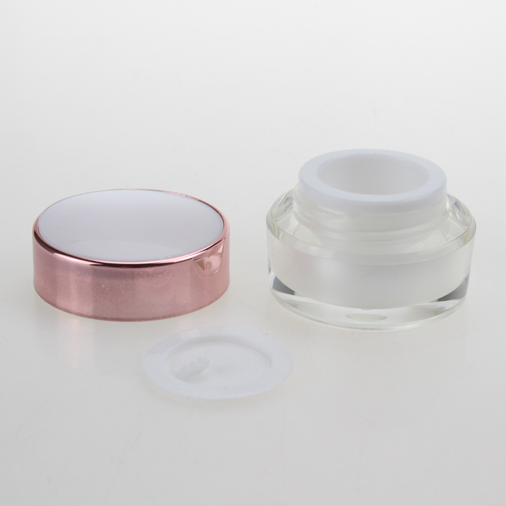 In stock 10g White Empty Acrylic Jar luxury cosmetic packaging jar Plastic Cream