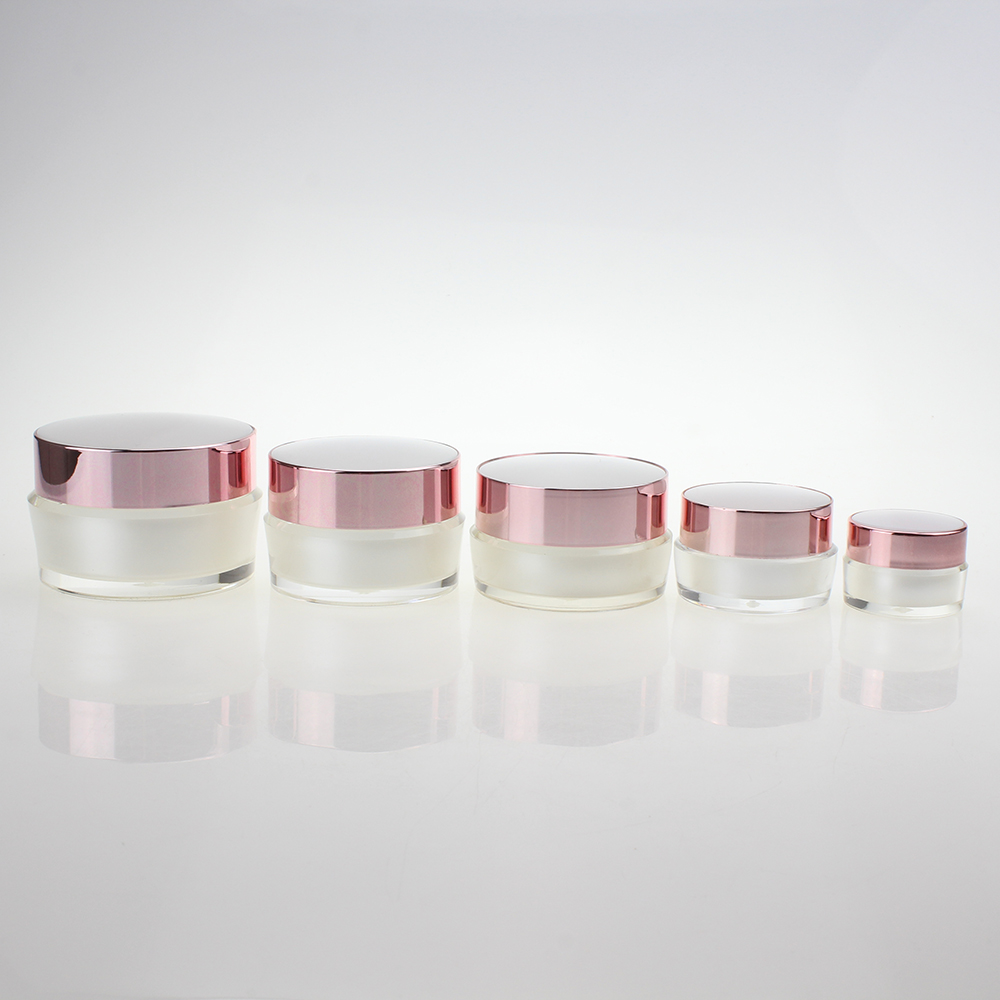 In stock 10g White Empty Acrylic Jar luxury cosmetic packaging jar Plastic Cream