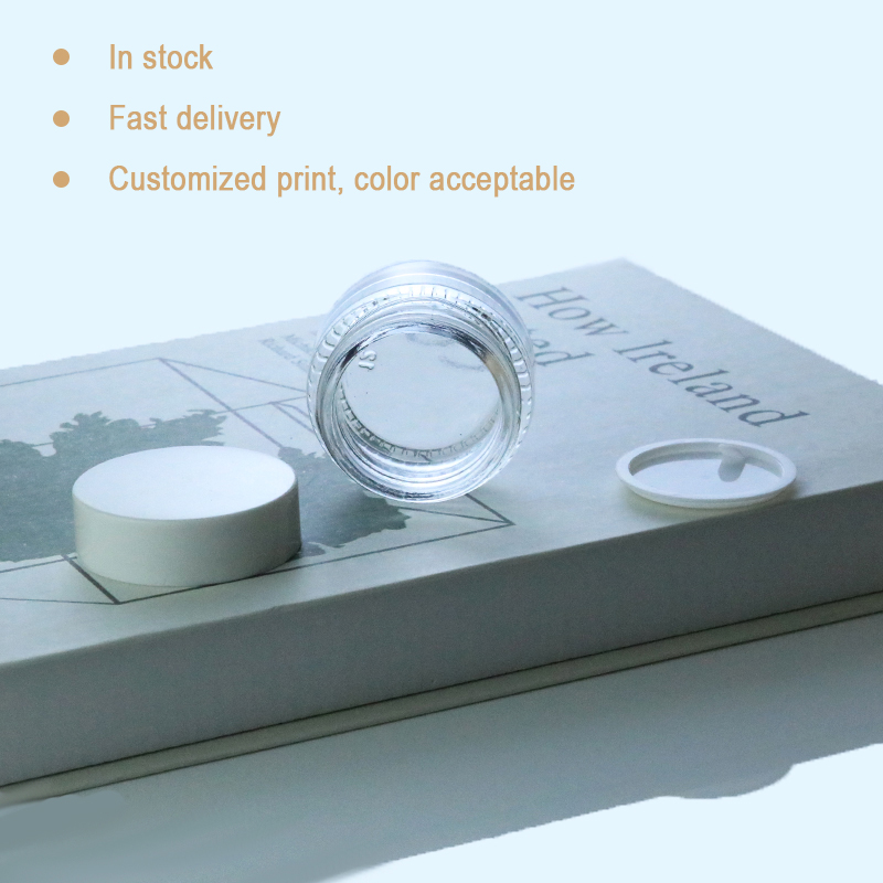 In stock 10g mini jar glas 10 ml clear lip balm glass container (GJM08)