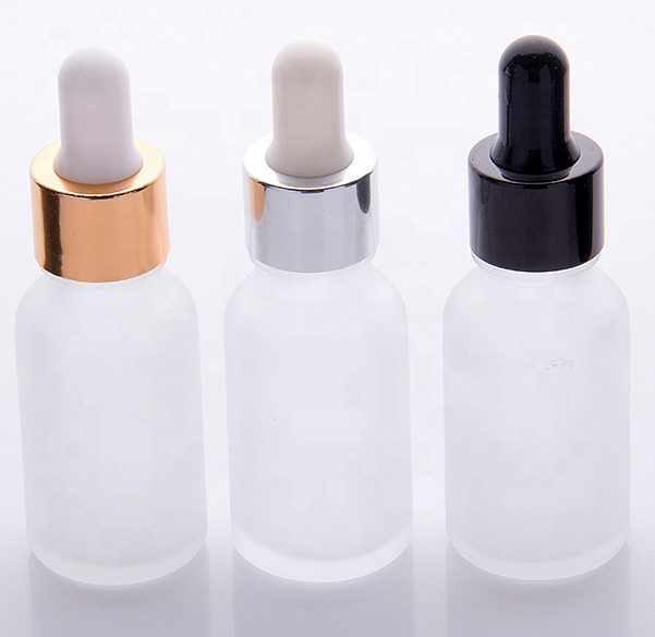 In stock !10ml 15ml 30ml Clear Matte Empty Glass Dropper Bottle Clear Frosted Essential Oil Bottle