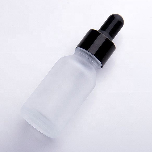 In stock !10ml 15ml 30ml Clear Matte Empty Glass Dropper Bottle Clear Frosted Essential Oil Bottle