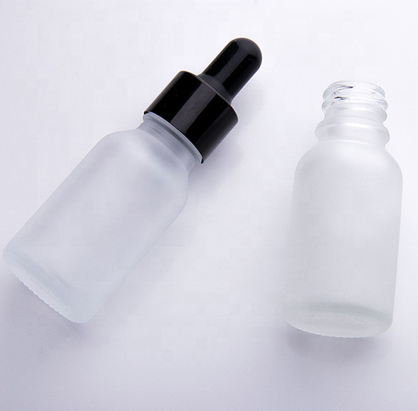 In stock !10ml 15ml 30ml Clear Matte Empty Glass Dropper Bottle Clear Frosted Essential Oil Bottle