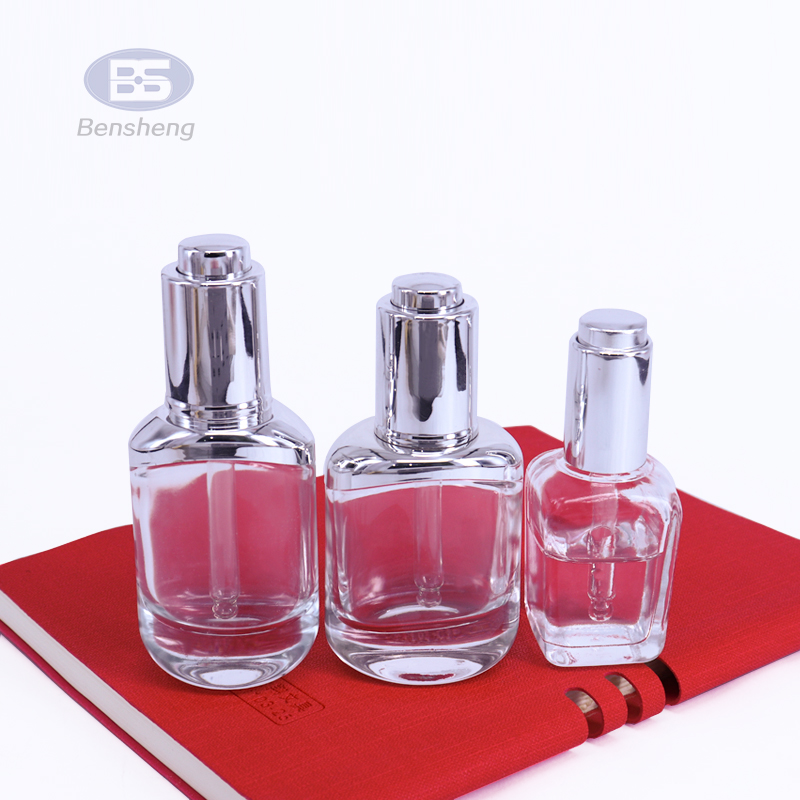 In stock 10ml golden bamboo cover glass essential oil press dropper bottle