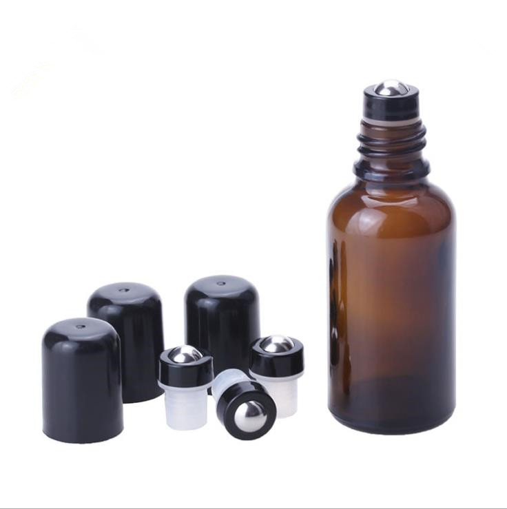 In stock! 18R leakproof steel roller ball with black cap for 15ml doTERRA esstential oil bottle