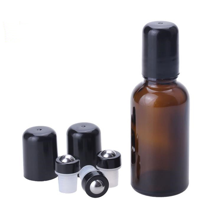 In stock! 18R leakproof steel roller ball with black cap for 15ml doTERRA esstential oil bottle