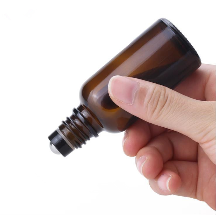 In stock! 18R leakproof steel roller ball with black cap for 15ml doTERRA esstential oil bottle