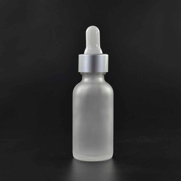 In stock 1oz 2oz 4oz e liquid essential oil clear amber blue green round boston glass dropper bottle