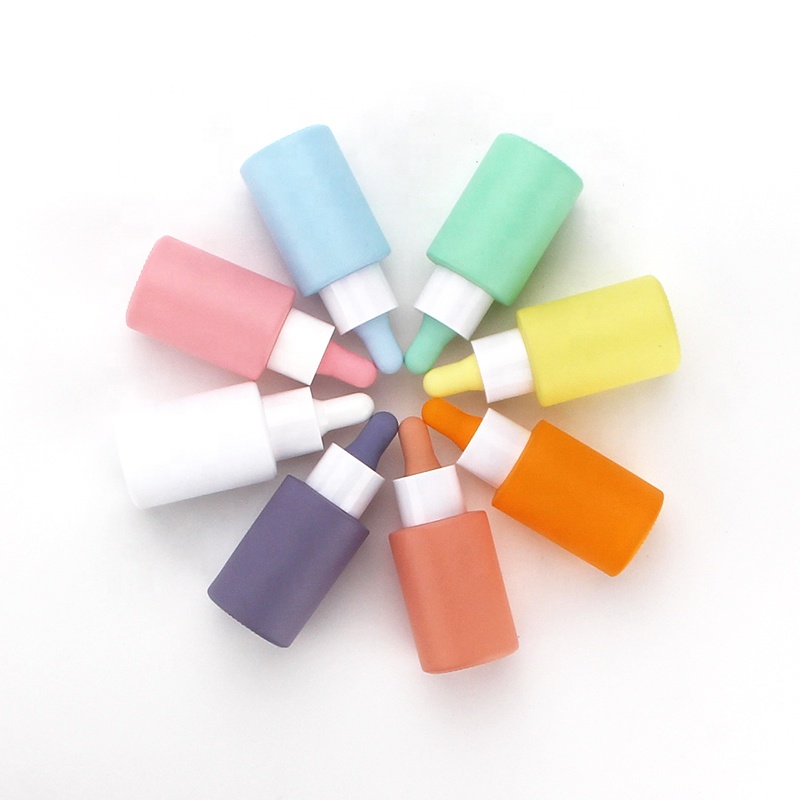 In stock 1oz 30ml pink yellow blue green purple colored glass dropper bottles for wholesale