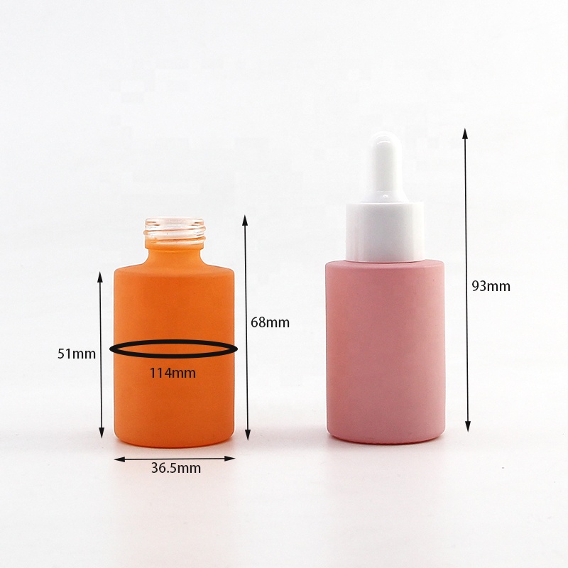 In stock 1oz 30ml pink yellow blue green purple colored glass dropper bottles for wholesale