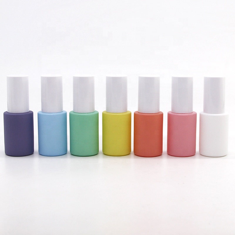 In stock 1oz 30ml pump serum bottle pastel colors pink blue purple for cosmetic packaging