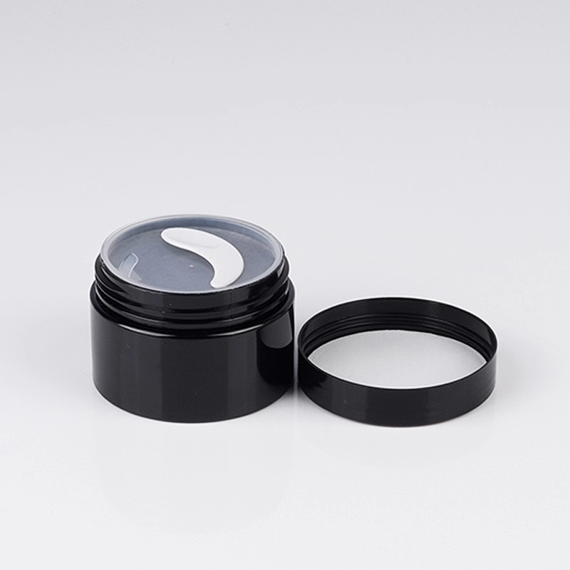 In stock 30ml 50 80 100 120 150 200 250ml 1oz 4ozpet plastic jars with gold lid cosmetics 8oz black plastic jars for cream