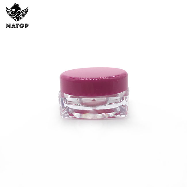 In stock 3g 5g mini plastic cosmetics cream jar for nail powder