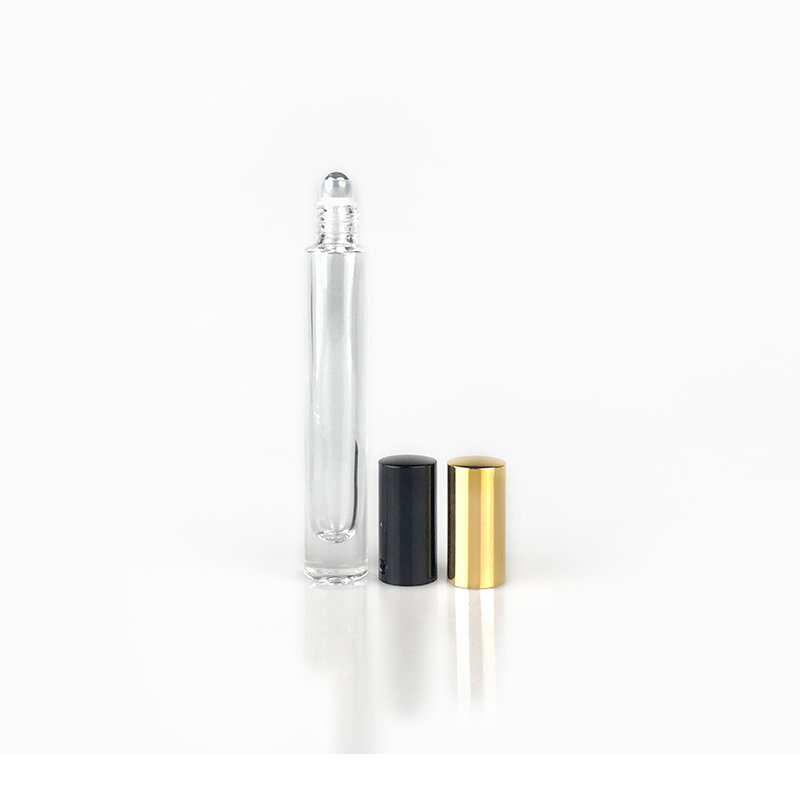 In stock 3ml 5ml 10ml amber roll on tube essential oil bottle for perfume packaging