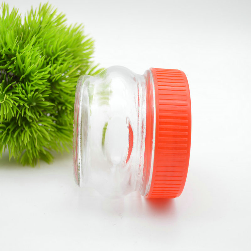 In stock ! 4 oz 120ml Wide Mouth Food Juice Boba Tea Glass Mason Jar