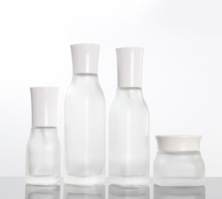 In stock 40ml 100ml 120ml Skincare Cosmetic Containers Glass Bottle And Jar