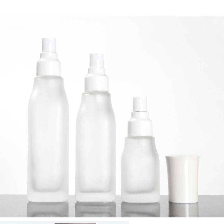 In stock 40ml 100ml 120ml Skincare Cosmetic Containers Glass Bottle And Jar