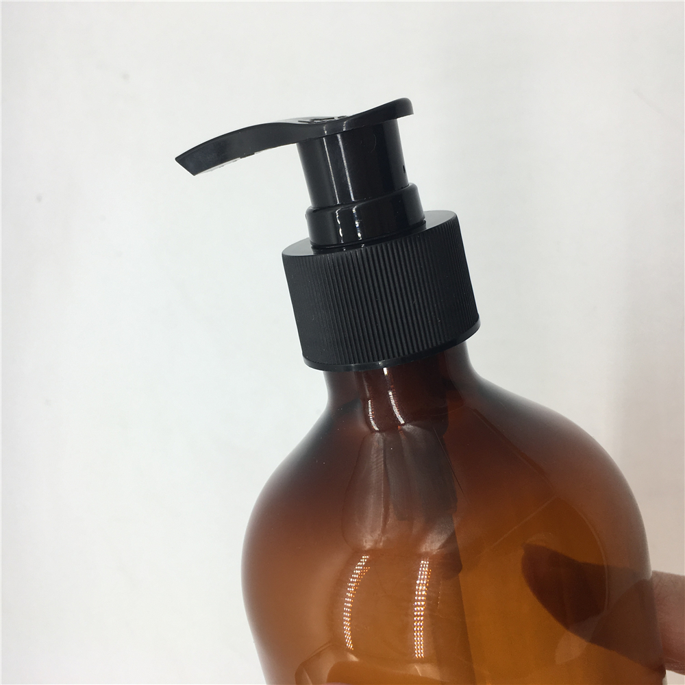 In stock 500ml empty hand sanitizer glass amber bottle hand wash liquid soap dispenser bottle with pump