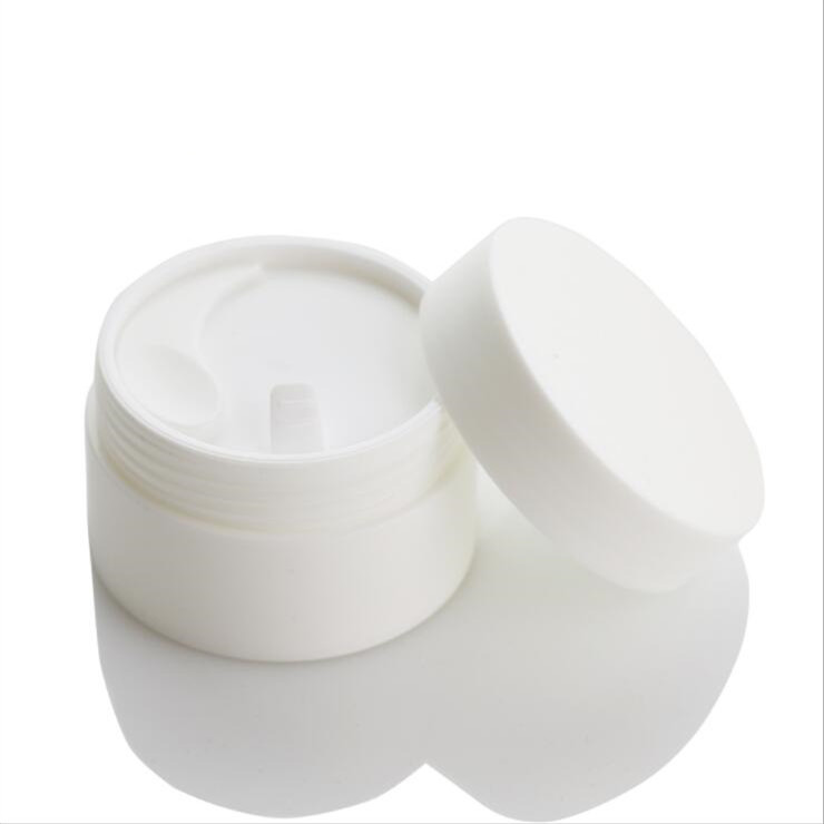 In stock 5g 10g 15g 20g 30g 50g PP Double Wall Matte White Cosmetic Plastic Jar bottle