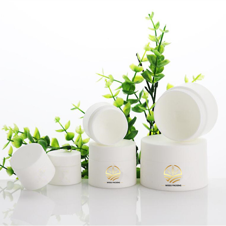 In stock 5g 10g 15g 20g 30g 50g PP Double Wall Matte White Cosmetic Plastic Jar bottle