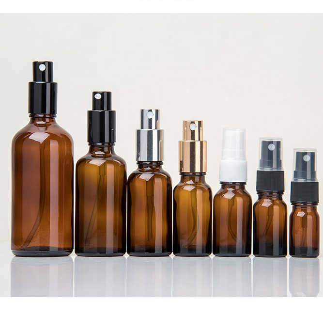 In stock !5ml 10ml 15ml 20ml 30ml 50ml 100ml Amber Empty Glass Spray Bottle Custom Body Spray Bottle