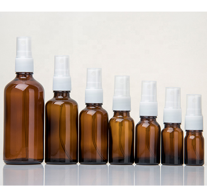 In stock !5ml 10ml 15ml 20ml 30ml 50ml 100ml Amber Empty Glass Spray Bottle Custom Body Spray Bottle