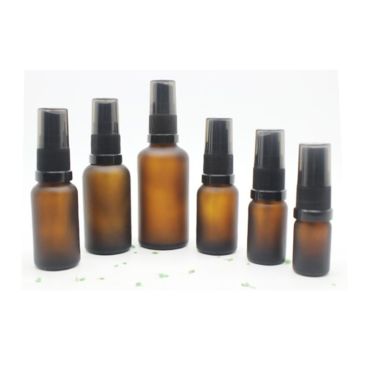In stock!! 5ml 10ml 15ml 20ml 30ml 50ml 100ml amber spray pump glass perfume bottles with pump sprayer