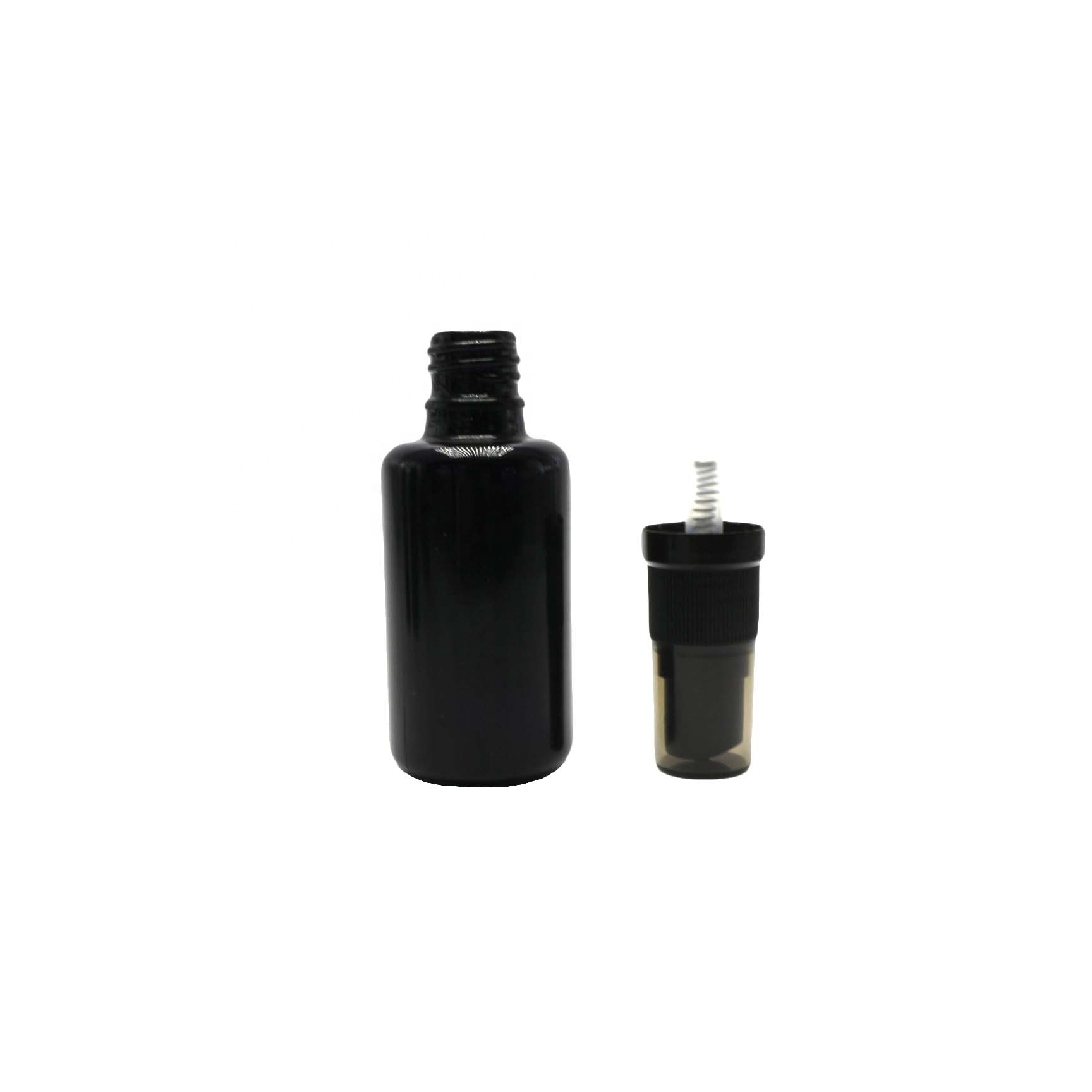 In stock 5ml 10ml 15ml 20ml 30ml 50ml 100ml black glass spray bottle for perfume VJ-CC255