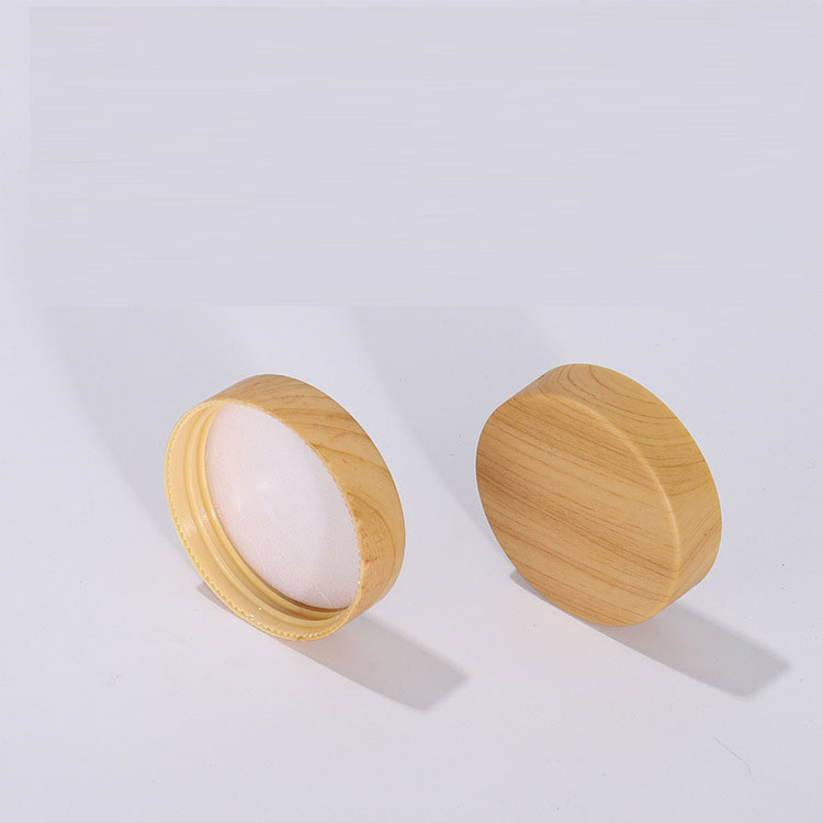 In stock 5ml 15ml 30ml 50ml 100ml Clear Frosted Glass Jar With Bamboo Wood Lid and Plastic wood grain cover For Body Cream