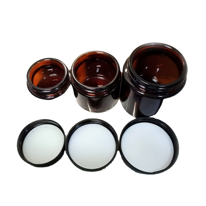 In stock 60ml cylinder amber glass candle jar with Screw cap wholesale