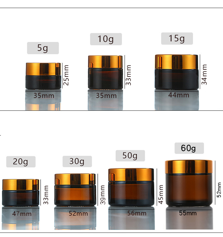 In stock 60ml cylinder amber glass candle jar with Screw cap wholesale