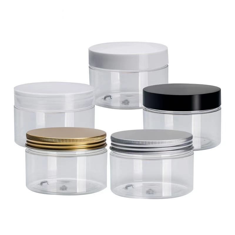 In stock 80ml 100ml 120ml 150ml 200ml 250ml PET Wooden Print PET Plastic Cream Jar Plastic Jar Skin Care Cream Jar