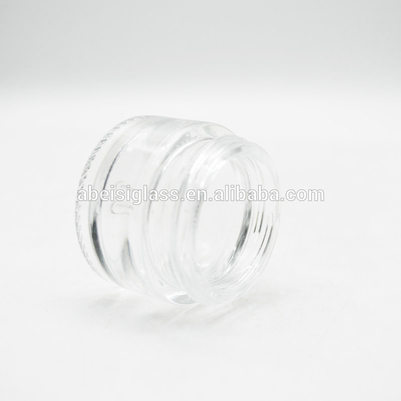In stock ! Amber Clear Frosted 20ml Round Glass Jars, with Inner Liners and black Lids