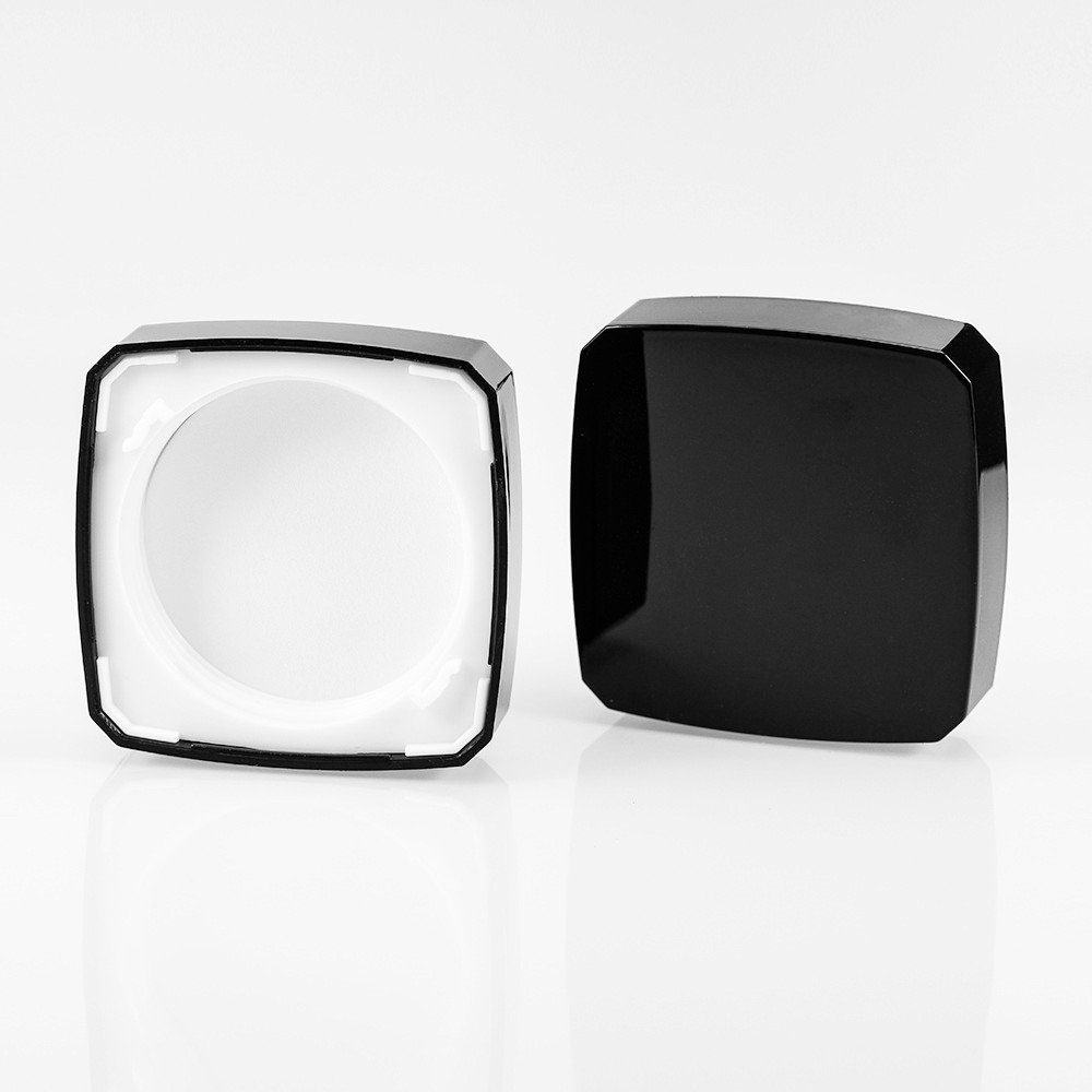In stock Black 5/10/15/30/50g cream jar square face mask plastic jar cosmetic box mini sample box