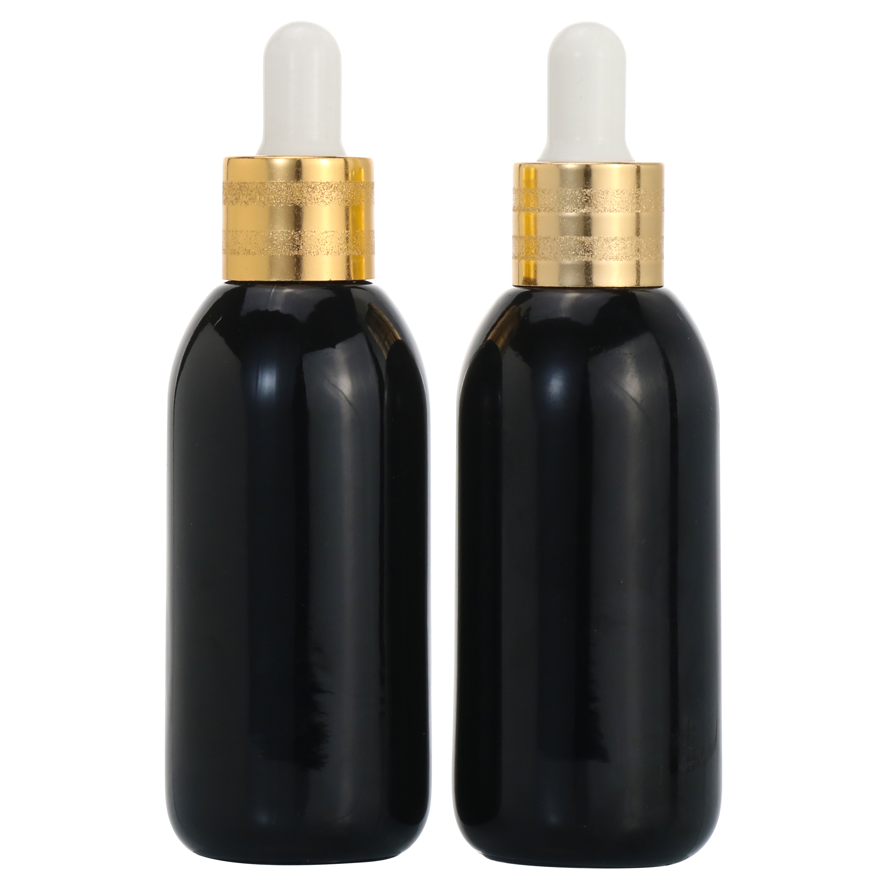 In stock Black beard oil packaging 30ml glass oil 1oz dropper tincture bottles with golden pipet flesjes