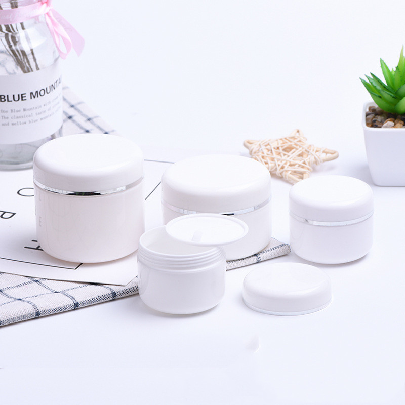 In stock Cream jar 20ml 30ml 50ml 100ml 150ml 200ml 250ml  1oz 8oz High-end plastic white cosmetic jar