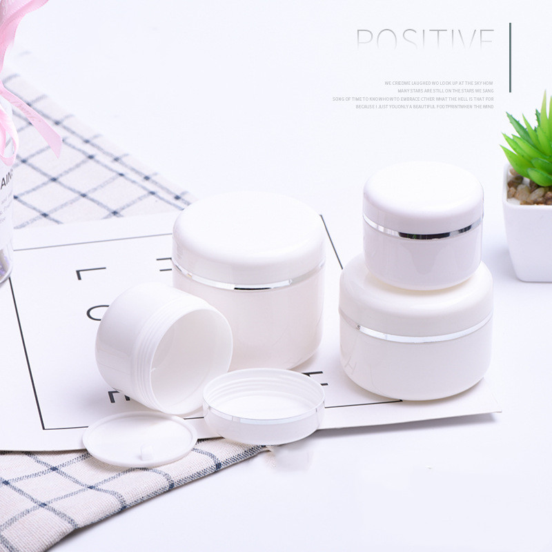 In stock Cream jar 20ml 30ml 50ml 100ml 150ml 200ml 250ml 1oz 8oz High-end plastic white cosmetic jar