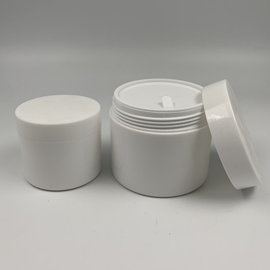 In stock PP material white color 30g double wall cosmetic jar
