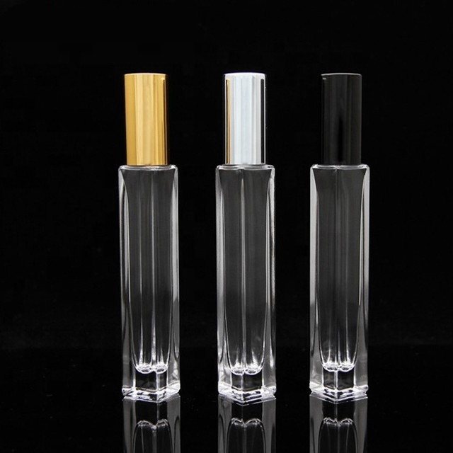 In stock! Square roller bottle 10ml glass perfume bottle roll on with steel ball