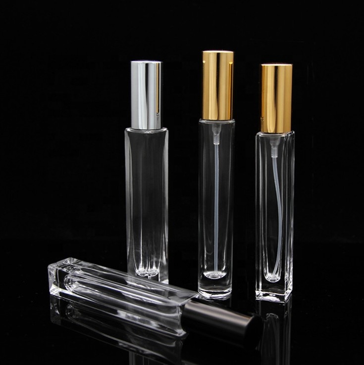 In stock! Square roller bottle 10ml glass perfume bottle roll on with steel ball