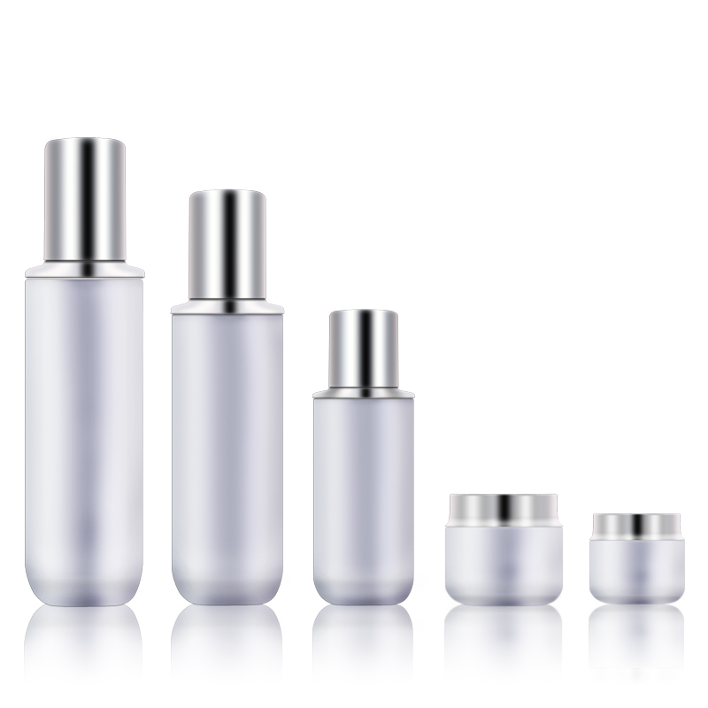 In stock clear glass cream jar 30g 50gskincare cosmetic packaging for face cream container with silver cap