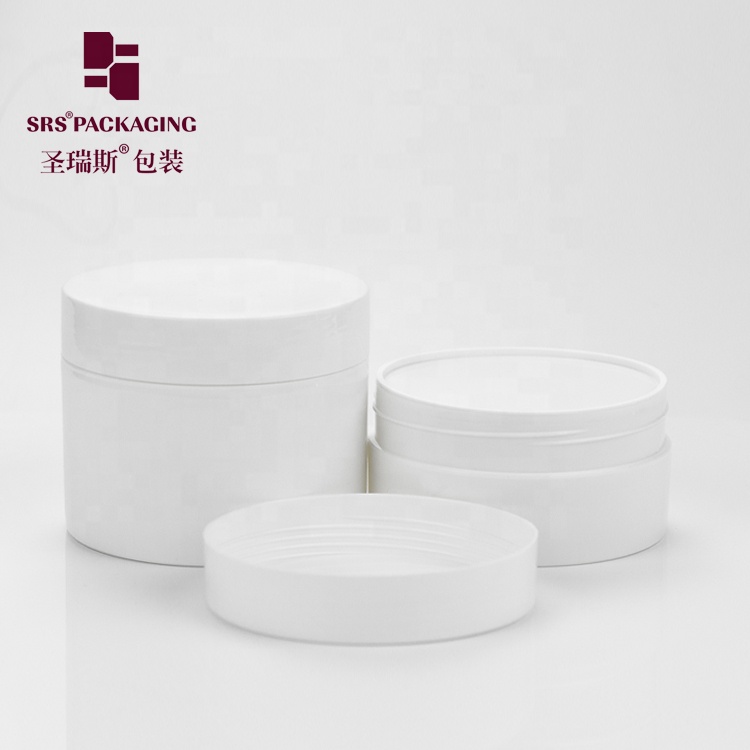 In stock cosmetic cream cheap plastic jars 400ml PP recyclable material for wholesales