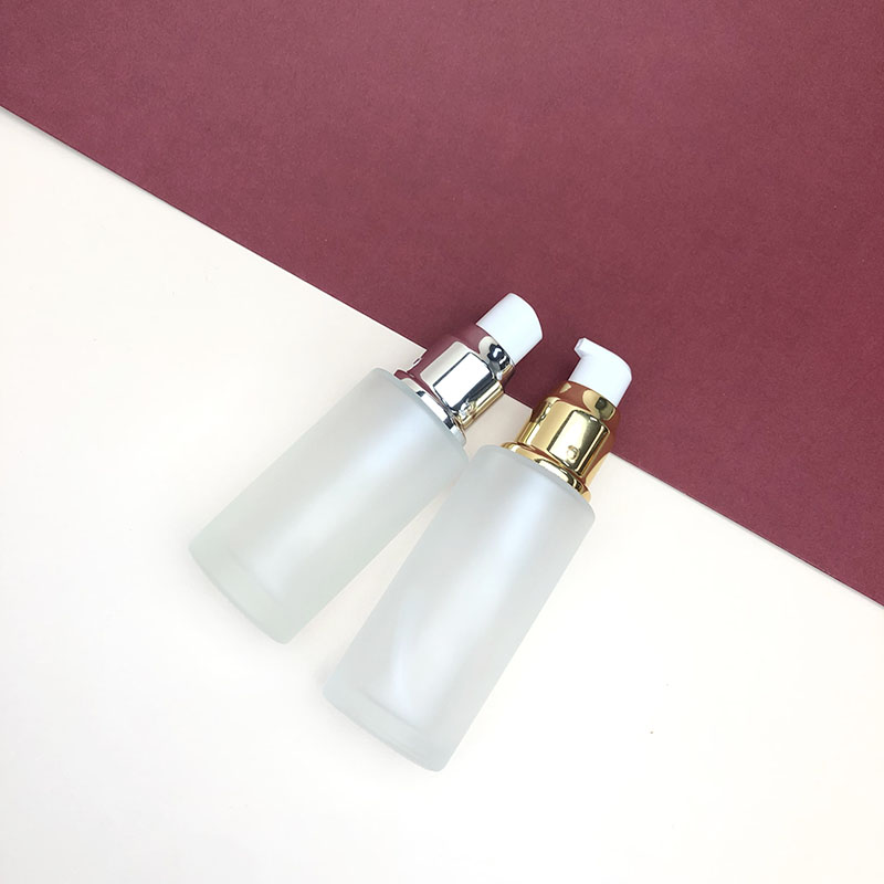In stock cosmetic  lotion pump bottle  glass  pump bottles empty bottles with lotion pump