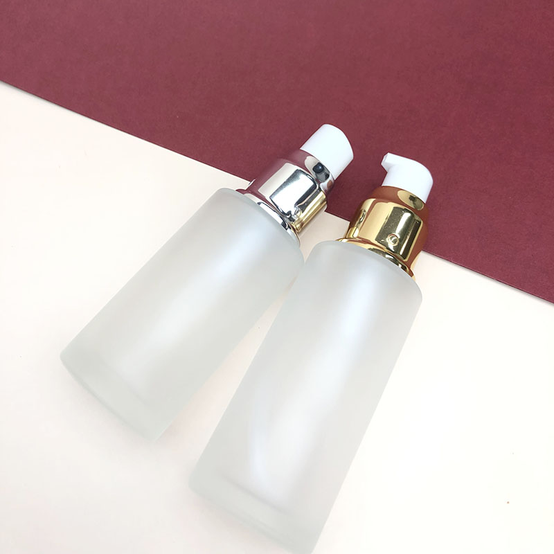 In stock cosmetic lotion pump bottle glass pump bottles empty bottles with lotion pump