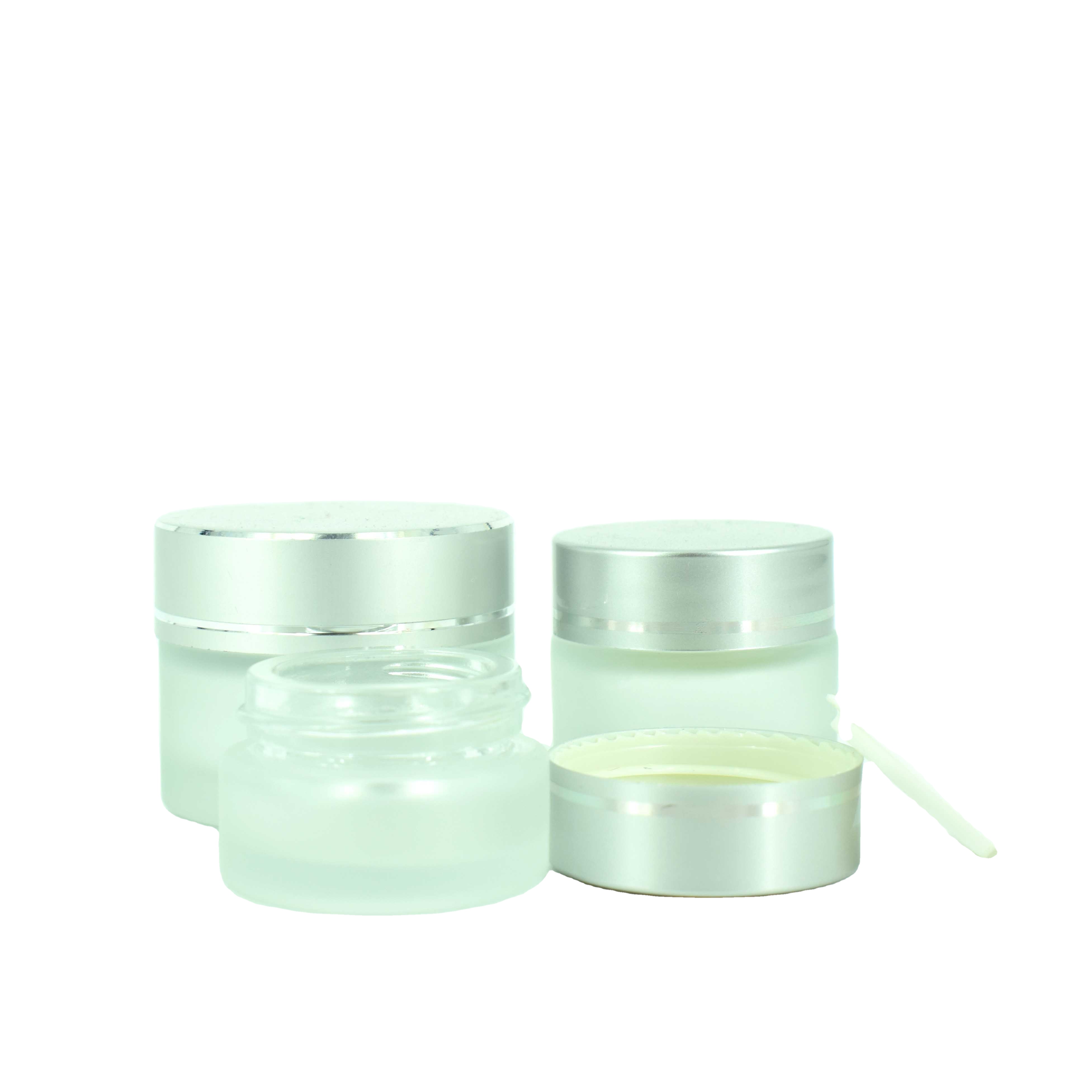 In stock cosmetic round matte amber screw 15g/30g/50g glass cream jar