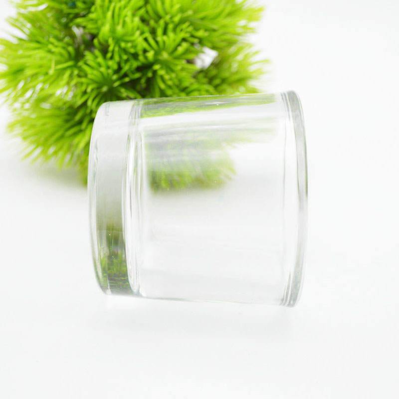 In stock empty glass candle jars 80ml clear glass holders containers